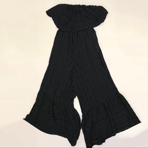 American Eagle stripped jumpsuit bell bottom sizeS